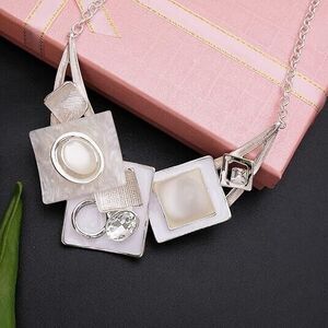 Oval Crystal Opals Statement‎ Necklace